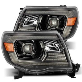 AlphaRex 880739 AlphaRex 05-11 Toyota Tacoma LUXX LED Projector Headlights Plank Style Alpha Black w/Activ Light/DRL