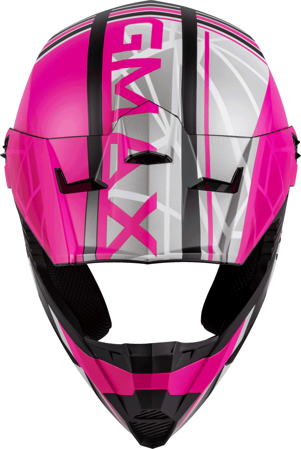 Youth Mx 46y Off Road Mega Helmet Matte Blk/Neon Pink Yl