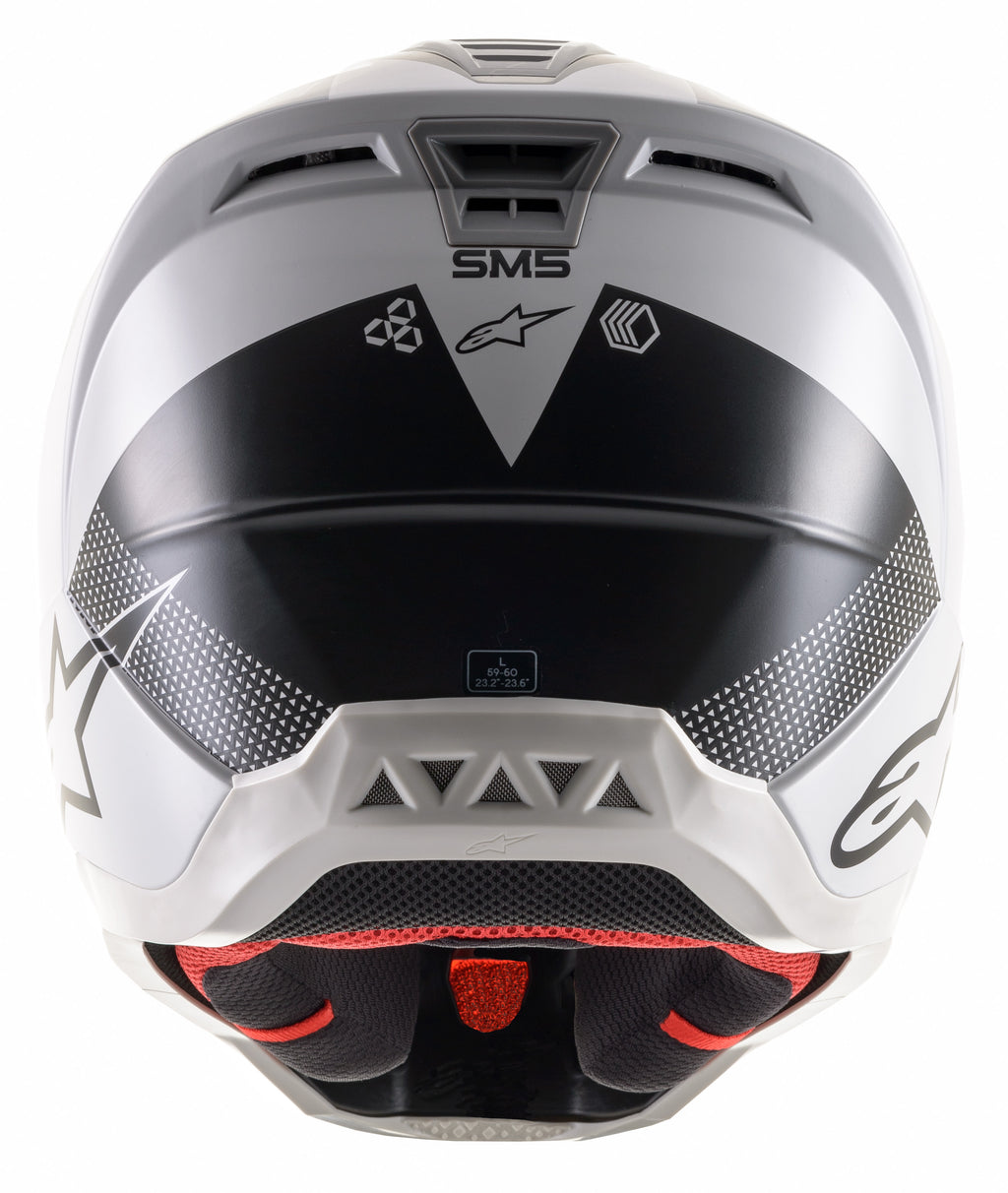 S M5 Rayon Helmet Matte Light Grey/Blk/Slvr Xl