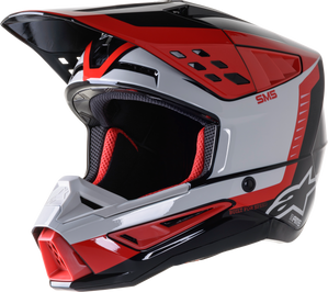 S M5 Beam Helmet Black/Grey/Red Glossy Md