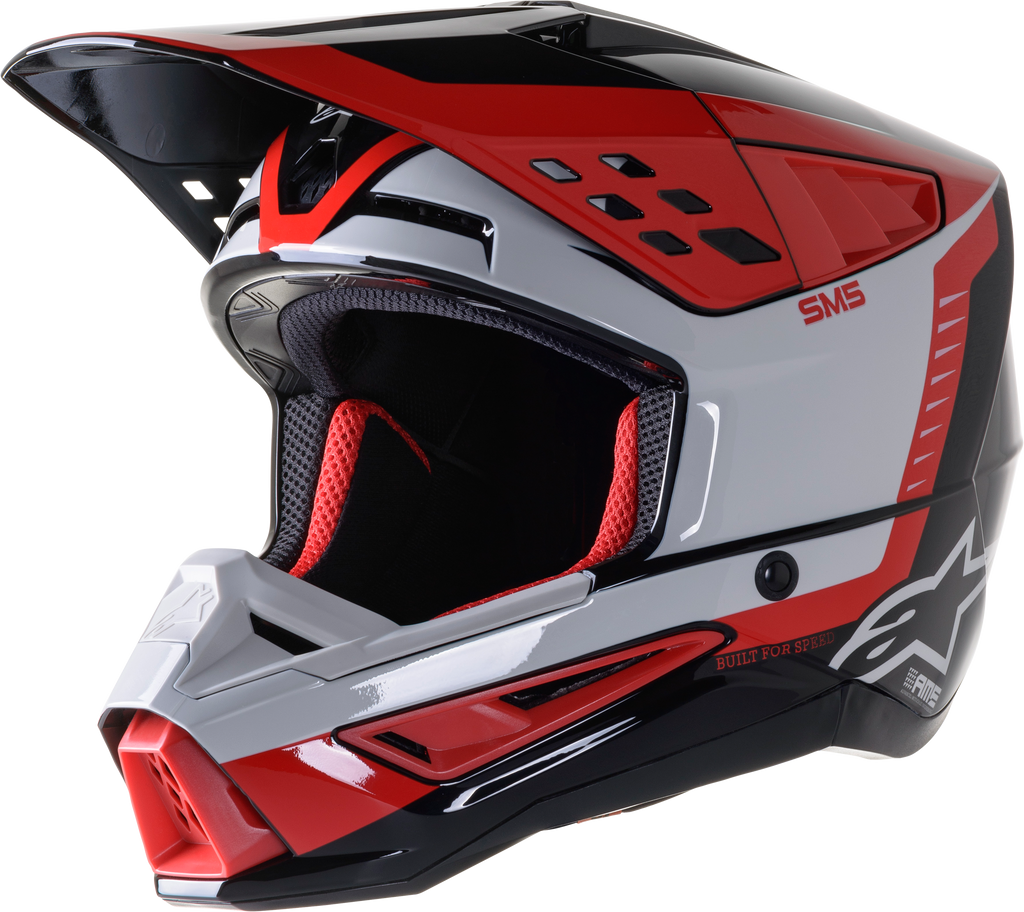 S M5 Beam Helmet Black/Grey/Red Glossy Sm