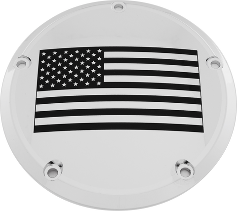 6   M8 Softail Derby Cover American Flag Chrome