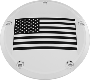 6   M8 Softail Derby Cover American Flag Chrome