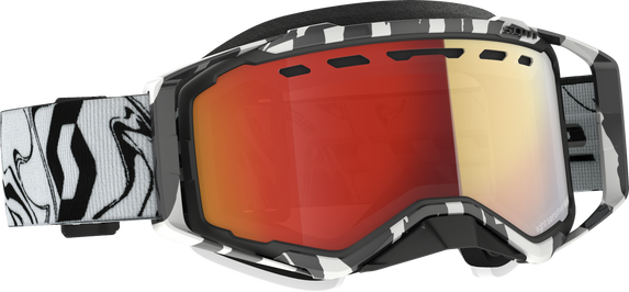 Prospect Goggle Snow Cross Ls Marble Blk/Wht W/Ls Red Chrome