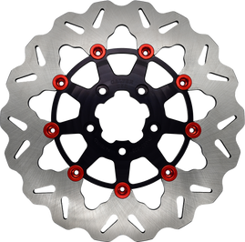 Rotor 11.8"Floating Wave Fr Black/Red Buttons