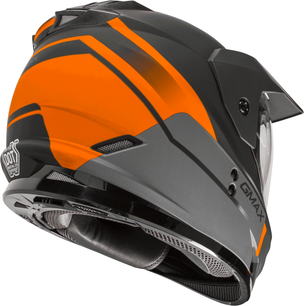 Gm 11 Dual Sport Scud Helmet Matte Black/Orange/Grey Sm