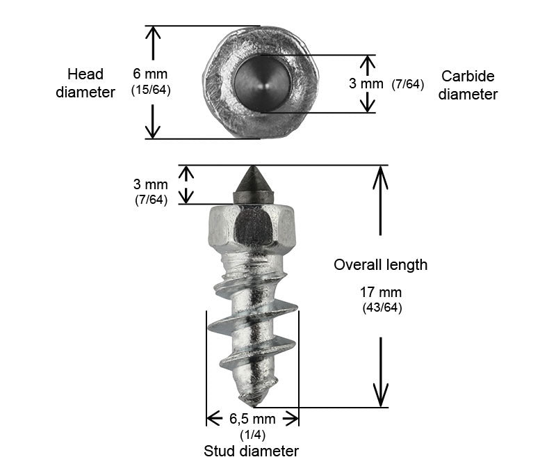 5/8" 15mm Std Screw Studs Qty 200