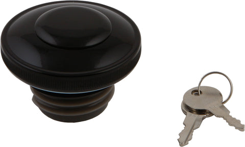 Gas Cap Screw In W/Lock&Cover Vented Black