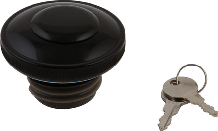 Gas Cap Screw In W/Lock&Cover Vented Black