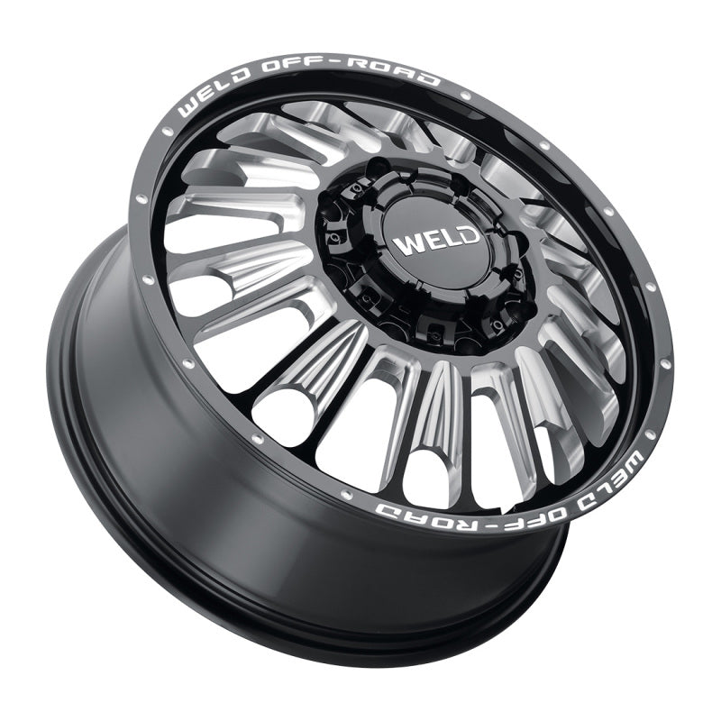 Weld W121 20X8.25 Scorch Front 8X165.1 ET108 BS8.90 Gloss Black MIL 121.6