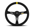 Momo MOD08 Steering Wheel 350 mm -  Black Suede/Black Spokes/1 Stripe