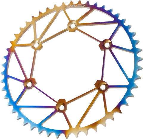 Rear Sprocket Chromoly Stl/Zir 49t 520 Chromatic Kaw