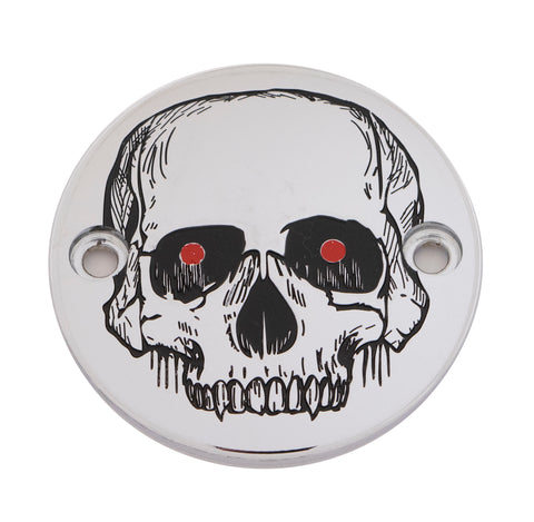 M8 Timer Cover Skull Chrome