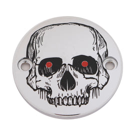 M8 Timer Cover Skull Chrome