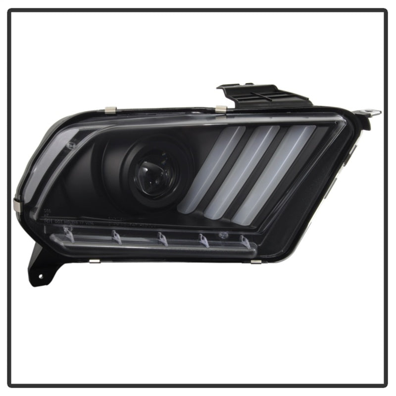 Spyder 10-13 Ford Mustang - Halogen - Projector Headlights - LED Signals -Black (PRO-YD-FM2010V2-BK)