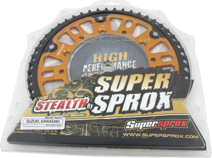 Rear Stealth Sprocket Alu/Stl 51t 520 Gld Kaw