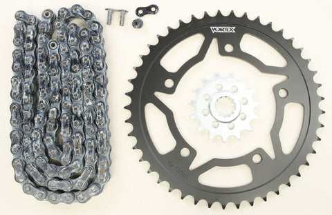 Sprocket/Chain Kit Stl/Stl 15/45t Sil Sx3 520 114l Blk