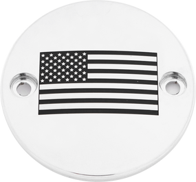 M8 Timer Cover American Flag Chrome