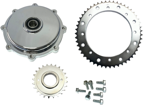 Cush Drive Chain Conv Kit Chrome `17 Up Flh/Flt