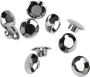 Handlebar Clamp Plug Caps Chrome 10/Pk