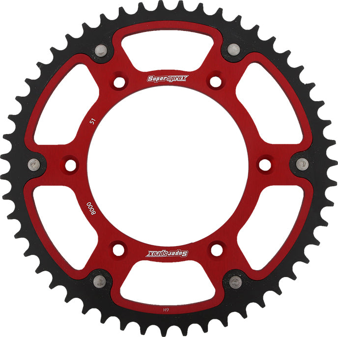 Rear Stealth Sprocket Alu/Stl 51t 520 Red Beta