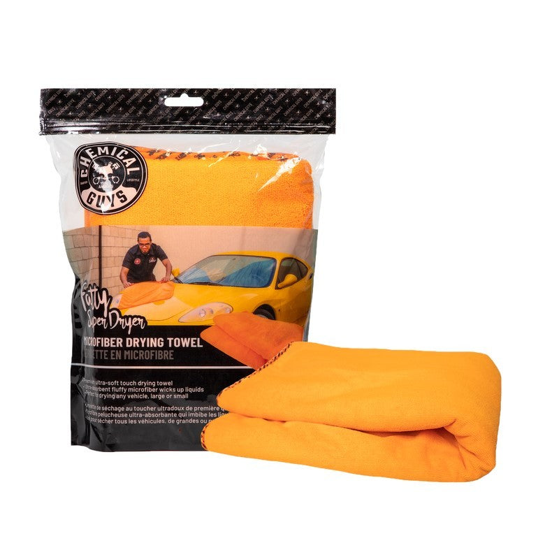 Chemical Guys Fatty Super Dryer Microfiber Drying Towel - 25in x 34in - Orange - Case of 12