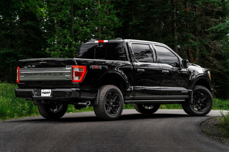 2021+ Ford F-F150, Powerboost Hybrid. Aluminized Steel, 3in Resonator Back, Single Side Exit