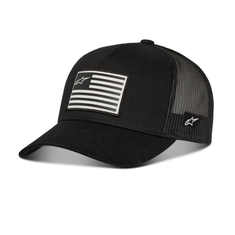 Flag Snapback Hat Black/Black O/S
