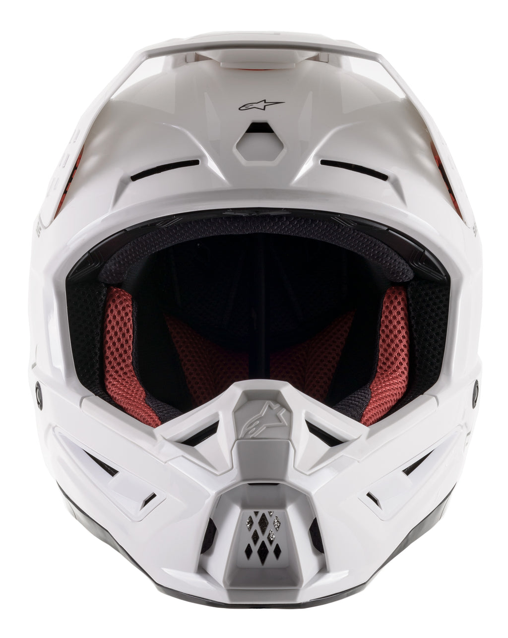 S M5 Solid Helmet White Glossy Xs