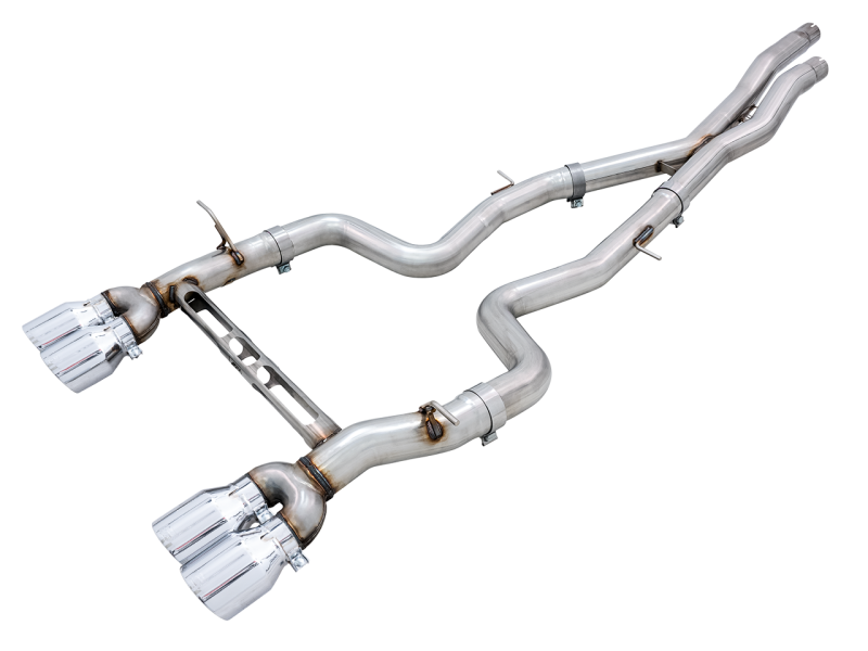 AWE Tuning BMW F8X M3/M4  Track Edition Catback Exhaust - Chrome Silver Tips