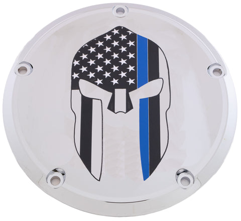 7   Tc Derby Cover Sparta Blue Line Chrome