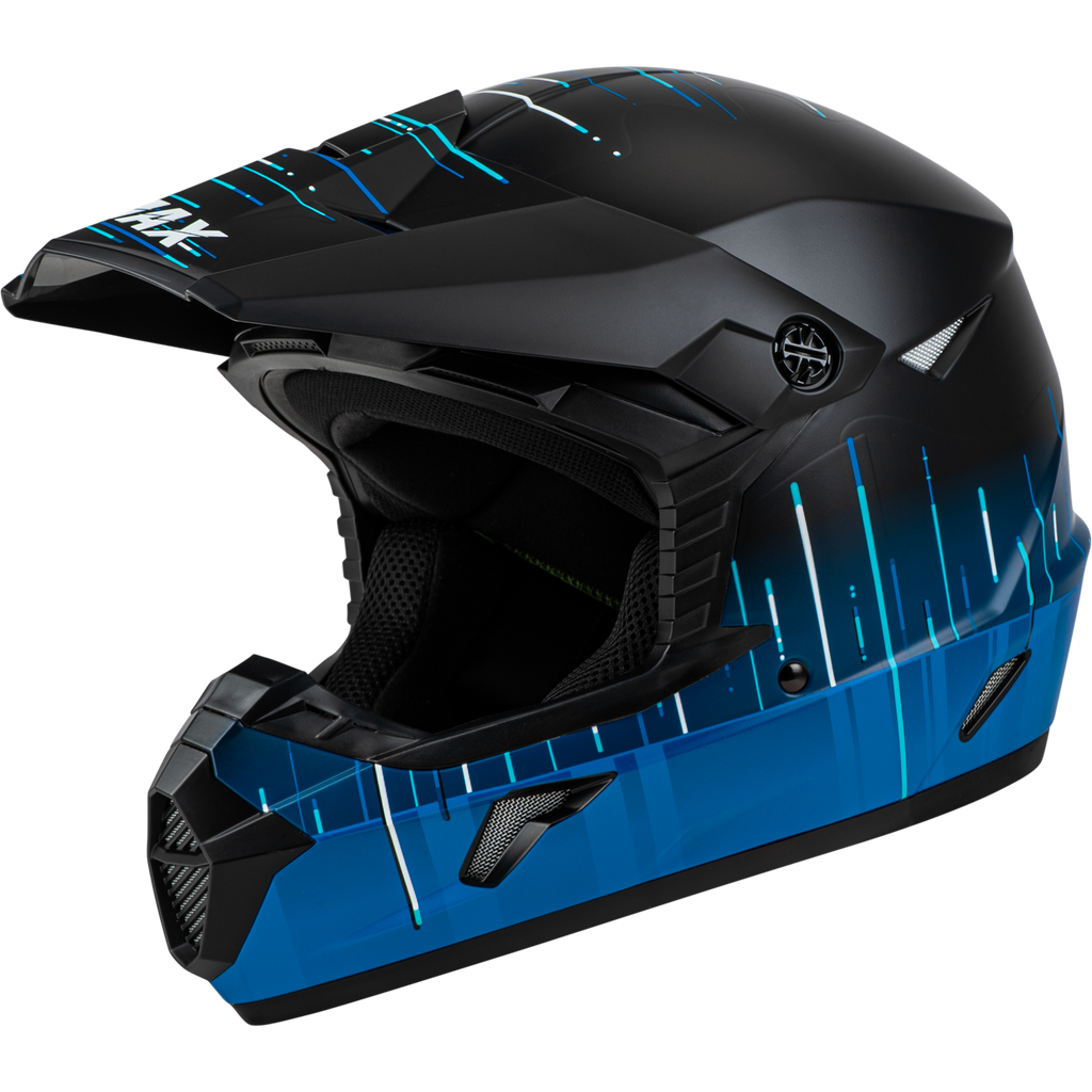 Youth Mx 46y Frequency Offroad Helmet Matte Black/Blue Ys