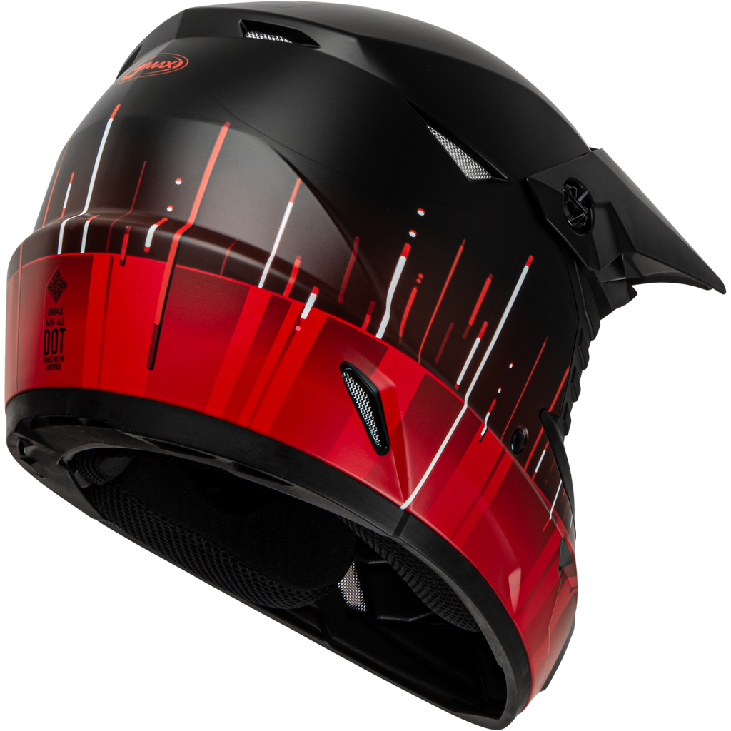 Mx 46 Frequency Off Road Helmet Matte Black/Red Xs