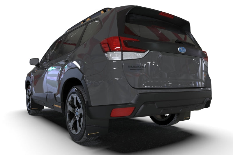 Rally Armor 2022 Subaru Forester (Incl. Wilderness) UR Black Mud Flap w/ Wild Orange Logo