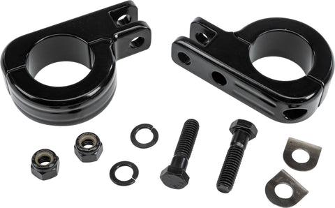 Footpeg Mount Clamps 1.5" Bar Black