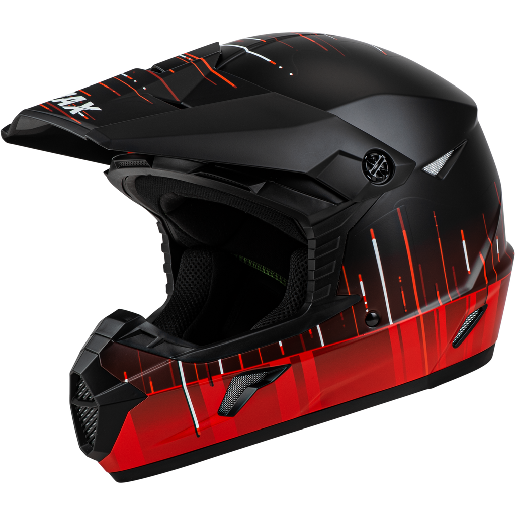 Youth Mx 46y Frequency Offroad Helmet Matte Black/Red Ym