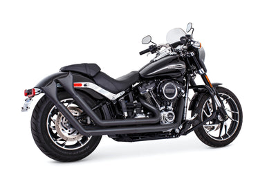 Upsweep W/Fishtails Black M8 Softail