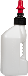 Utility Container White W/Red Cap 2.7gal