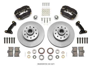 Wilwood Forged Dynalite Front Kit 11.03in 1 PC Rotor&Hub 74-80 Pinto/Mustang II Disc Spindle only