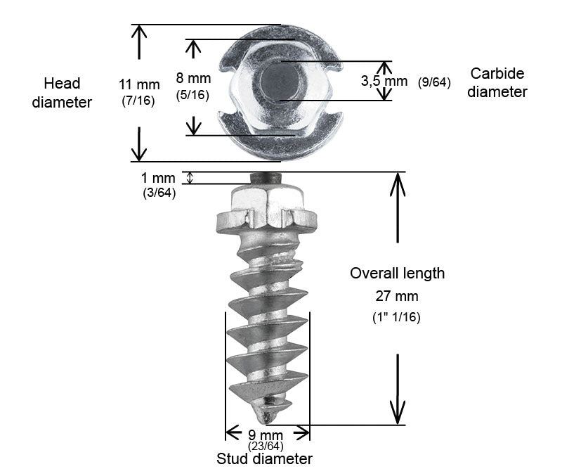 1" 25mm Shoulder Screw Studs Qty 100