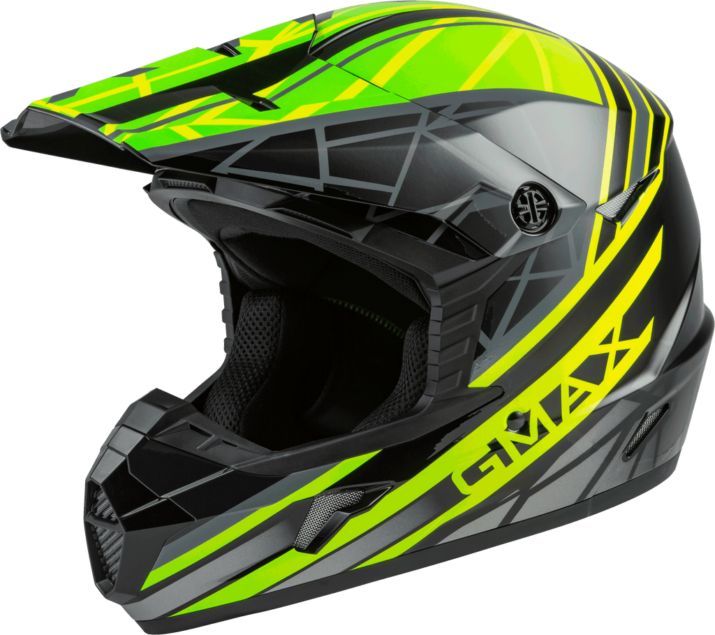 Mx 46 Off Road Mega Helmet Black/Hi Vis/Grey Xl