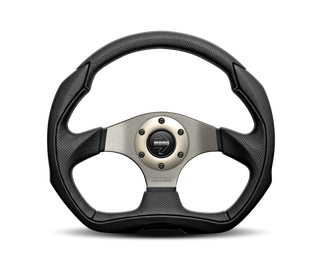 Momo Eagle Steering Wheel 350 mm - Black Leather/Anth Spokes