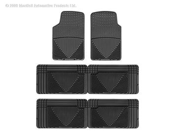 WeatherTech 80-93 Volkswagen Vanagon Front/Rear/and Rear Rubber Mats - Black