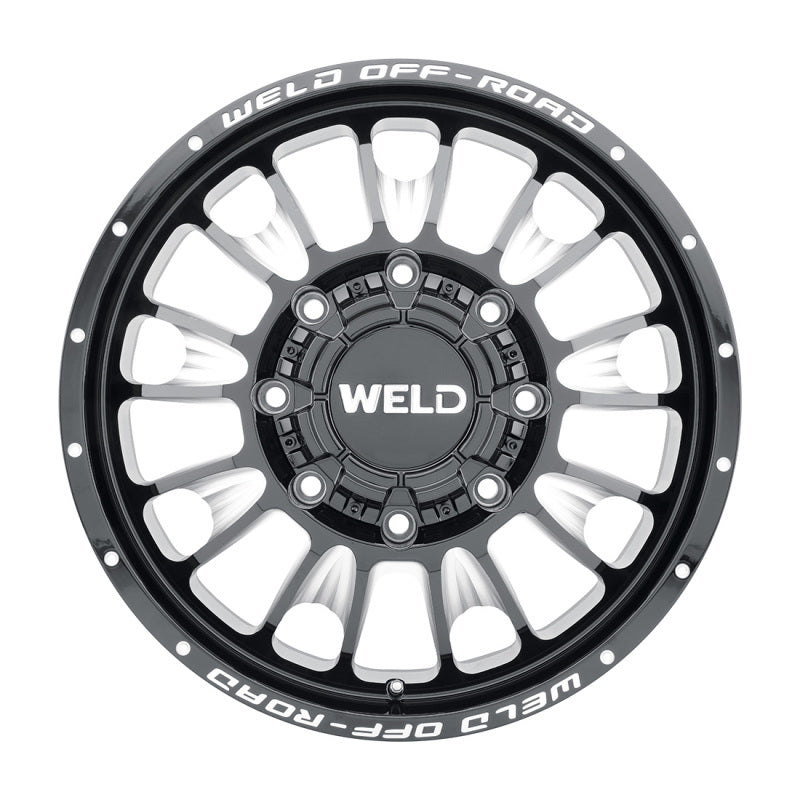 Weld W121 20X8.25 Scorch Front 8X165.1 ET108 BS8.90 Gloss Black MIL 121.6