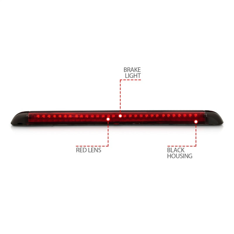 ANZO 1999-2000 Cadillac Escalade LED 3rd Brake Light Red