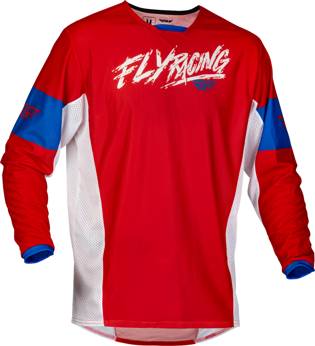 Yth Kinetic Mesh Khaos Jersey Red/White/Blue Yx