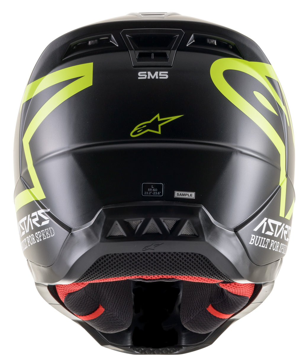 S M5 Compass Helmet Matte Black/Yellow Fluo Xs