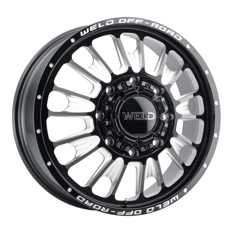 Weld W121 20X8.25 Scorch Front 8X165.1 ET108 BS8.90 Gloss Black MIL 121.6