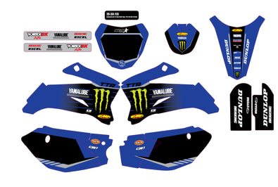 Complete Kit 23 Blue Mey Ttr 110 Blk Bg