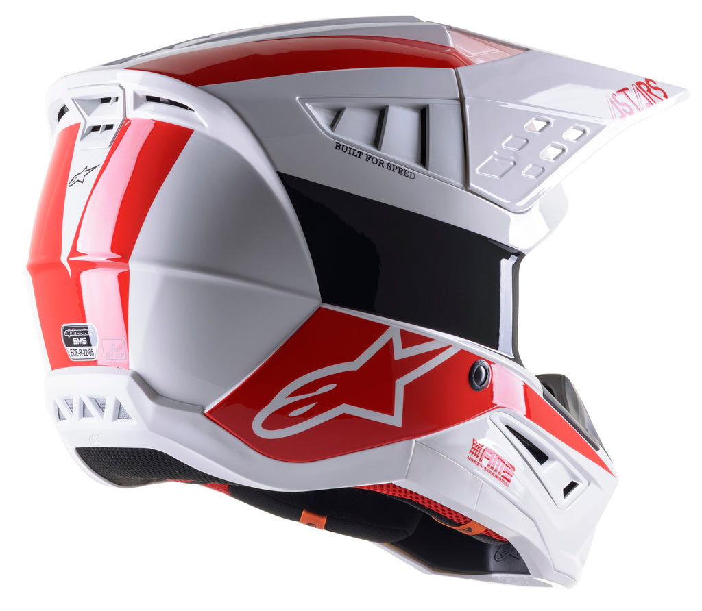 S M5 Bond Helmet White/Red Glossy Xs